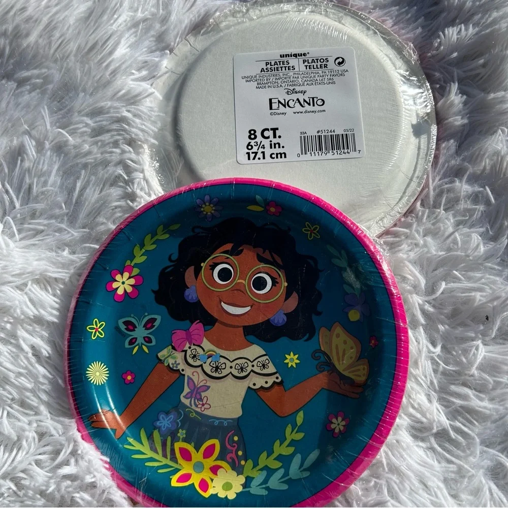 🩶5/$30 Disney’s Encanto Cake Snack Small Party Plates Set of Two 8 Pack NEW